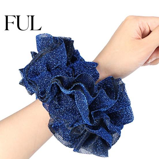 Hair Rope Flower Shape Tie High Elastic Headwear Scrunchy Big Shining Accessories