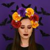 Halloween Decor Skull Head Headband Exaggerated Gothic Flower Hairband  Festive Decorations
