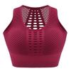 Breathable Mesh Sport Bra with Wide Straps and Stylish Back Design