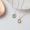 S925 sterling silver irregular circle necklace women's light luxury simple geometric pendant niche personality necklace