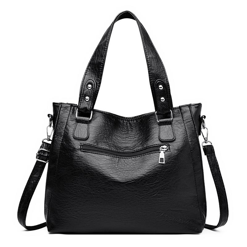 Cross-border Women's Handbag 2025 - Large Capacity Soft Leather Tote and Crossbody Bag