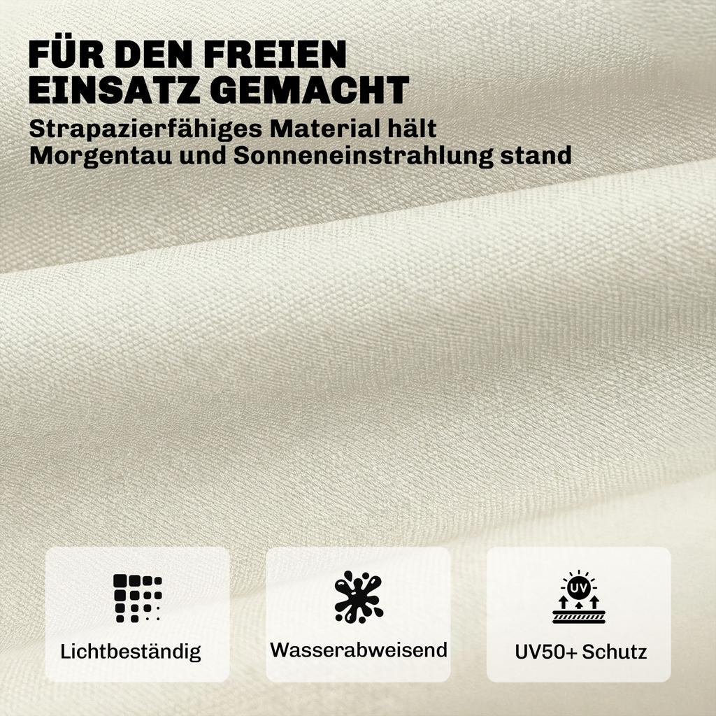 Pallet Cushion, Removable Seat Cushion with Fastening Straps, Pallet Pad for Most Loungers, 198x65x13cm, Beige