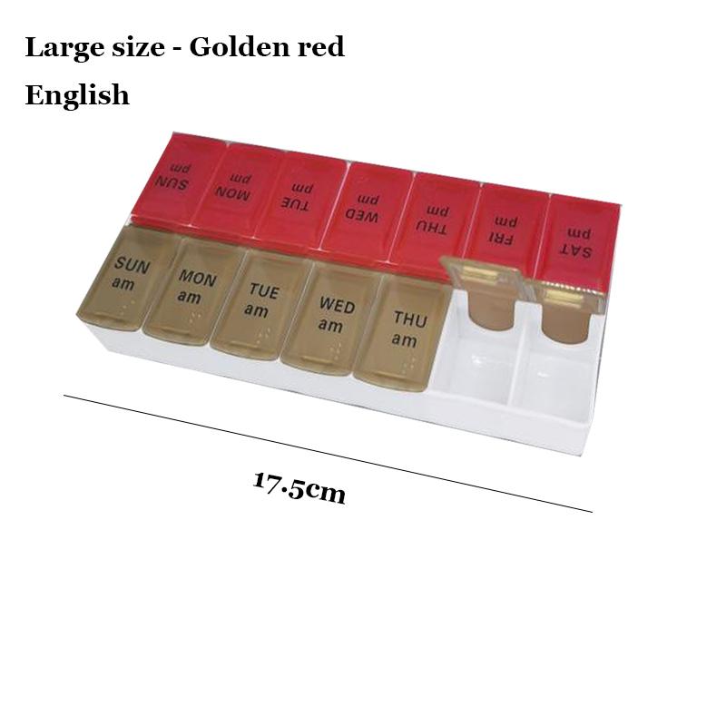 Shunshi Weekly Pill Organizer with Am/Pm Compartments Travel Pill Boxes 7 Day 2 Times A Day Tablet Dispenser with 14 Compartment