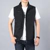 Herrväst Jackor Väst Sommar Enfärgad Stativ krage Klättring Vandring Arbete Ärmlös med ficka