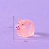 Cute Luminous Pig Resin Figurine For Miniature Garden And Desktop Decor