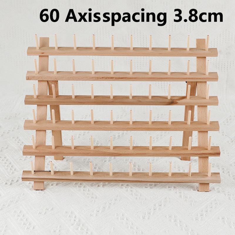 12/20/30/60-Axis Wooden Sewing Thread Rack Sewing Storage Tool Embroidery Thread Rack Manual Sewing Diy Storage Rack