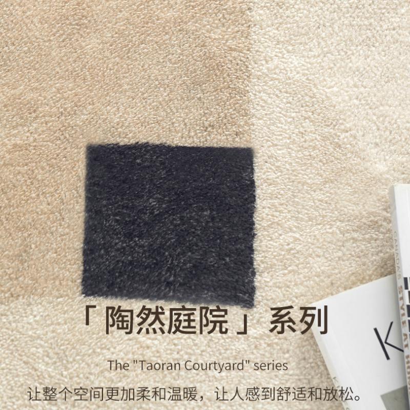 Wabi-sabi Round Plush Rug Fluffy Soft Carpets for Living Room Cream Style Bedroom Decor Thickened Carpet Home Non-slip Floor Mat