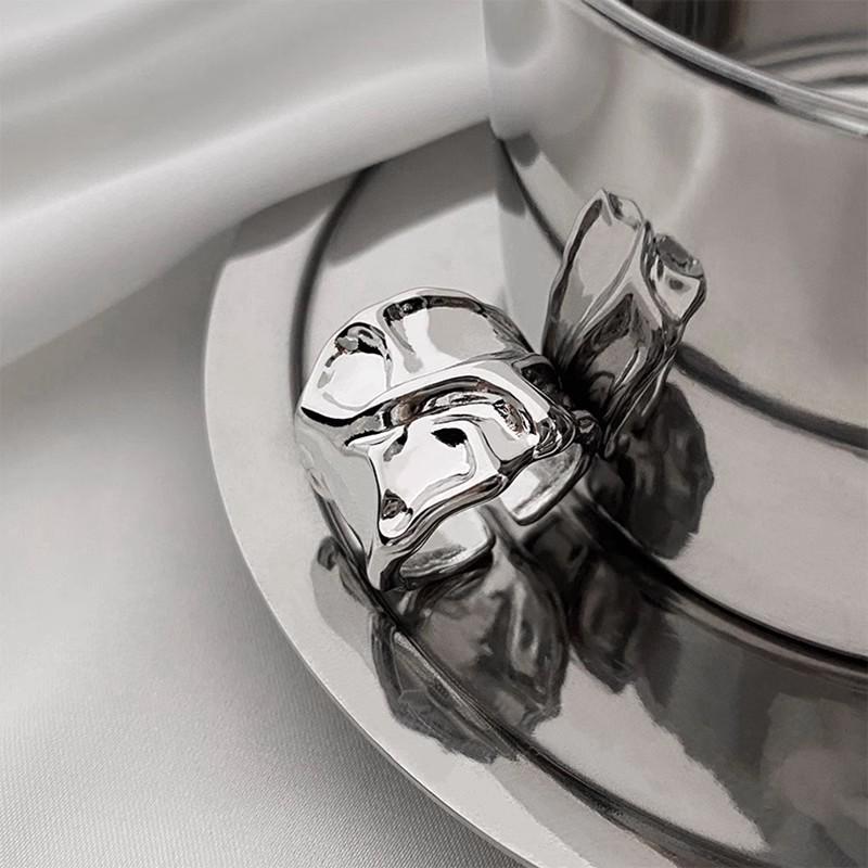 Irregular Mirror Design Index Finger Ring for Women - Trendy and Cool Hip Hop Fashion