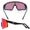 Sports Black Matte Mirror Lens with Red Ribbon A-Fit Men's Sunglasses, Mirror, AF-806-C2