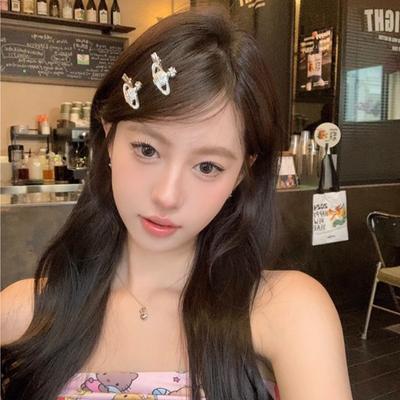 Korean Spice Girls Planet Flash Diamond Hairpin Edge Clip Hair Accessories 2025 New Hairpin Headgear