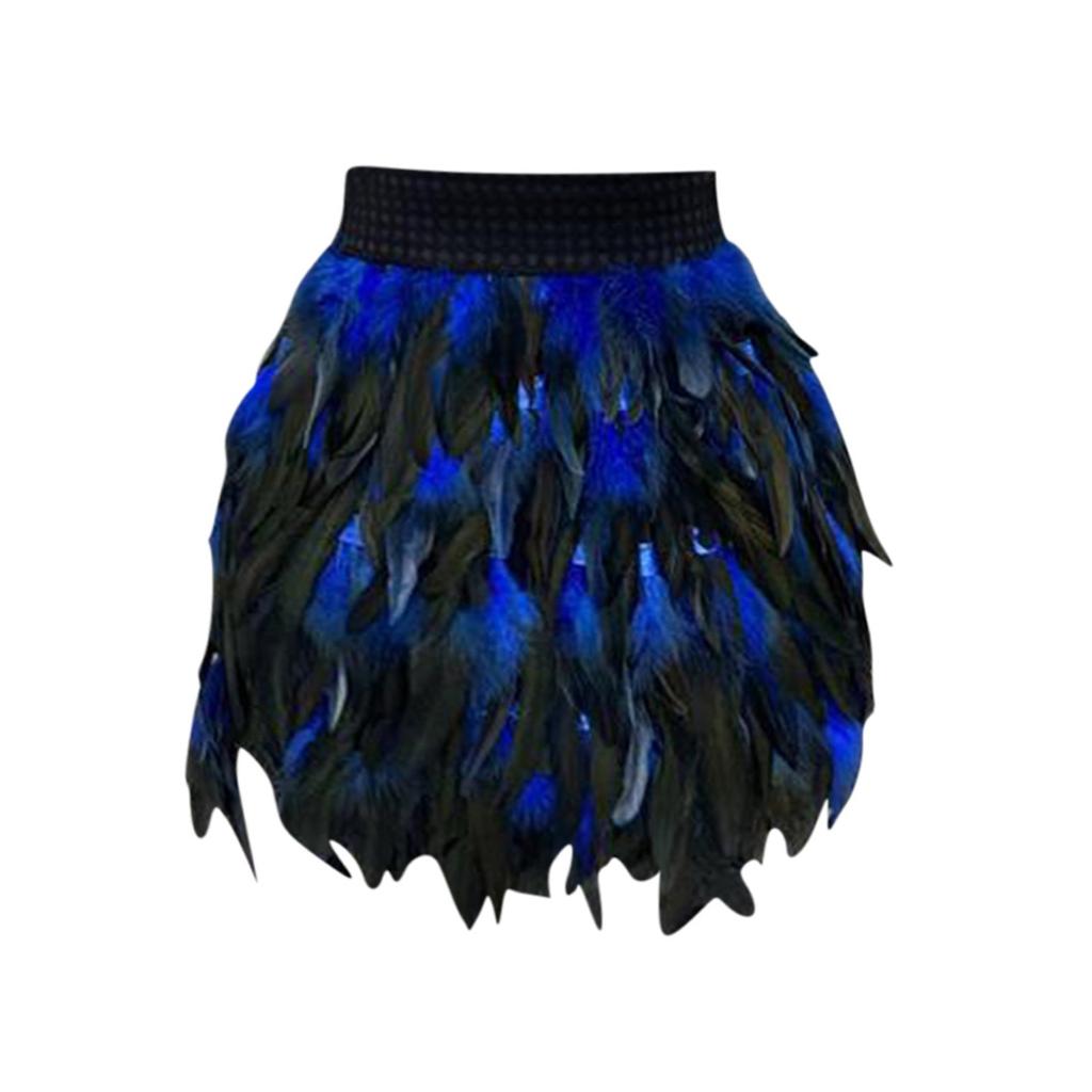 Dámské Módní Sexy Módní Peří Make-up Plesové Vystoupení Šaty Sukně