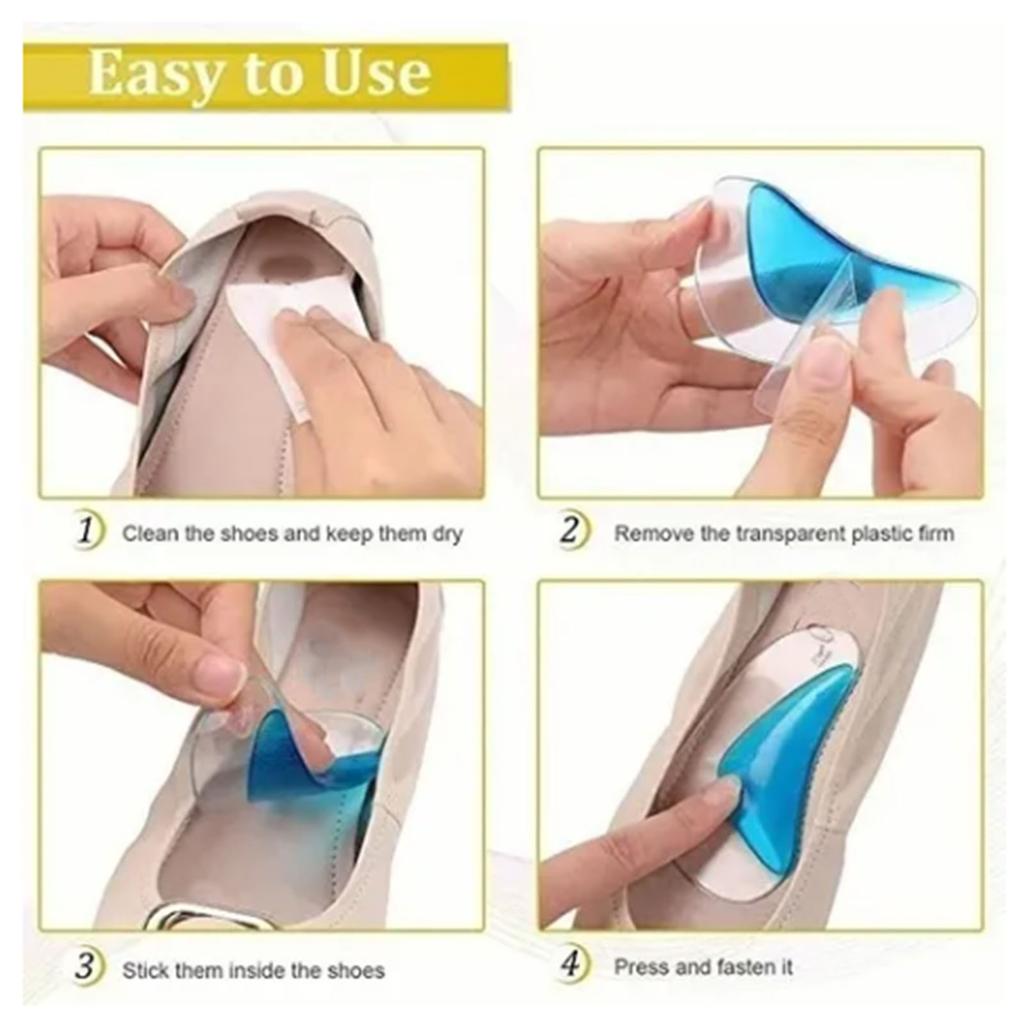 Feet Correct Pad Silicone Royalblue Orthotic Arch Support Pad for Flat Foot High Heels L