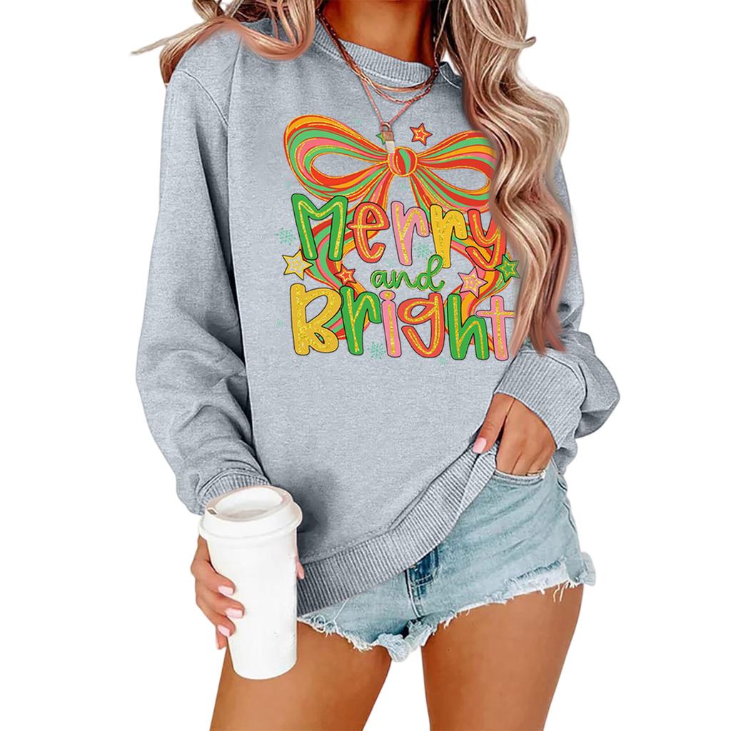 Women's Loose Comfortable Casual Fashionable Character Printing Round Neck Long Sleeved Sweatshirt