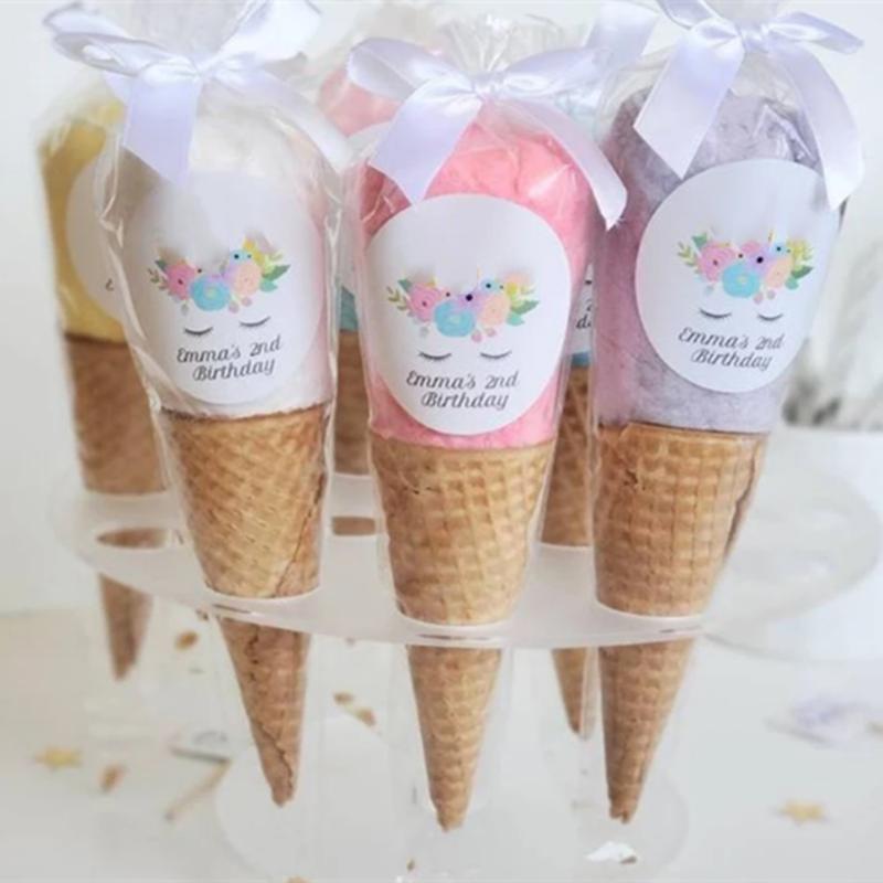 100 Stück OPP Transparente Dreieckstüte Klare Plastiktüte Kegelform Zellophantüten Transparente Süßigkeitentüte Süßigkeiten-Plastiktüte