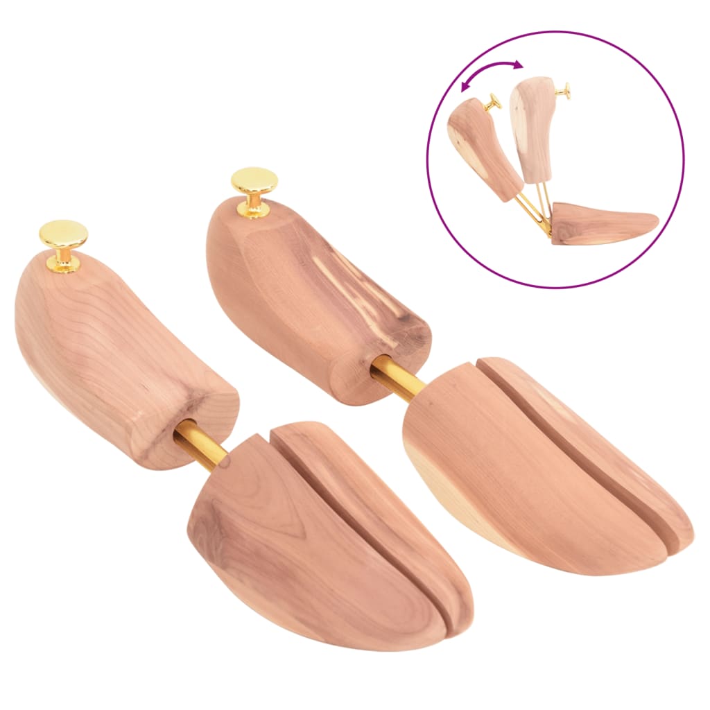 Vidaxl Shoe Horns with Spoon, EU 44-45, Solid Cedar Wood