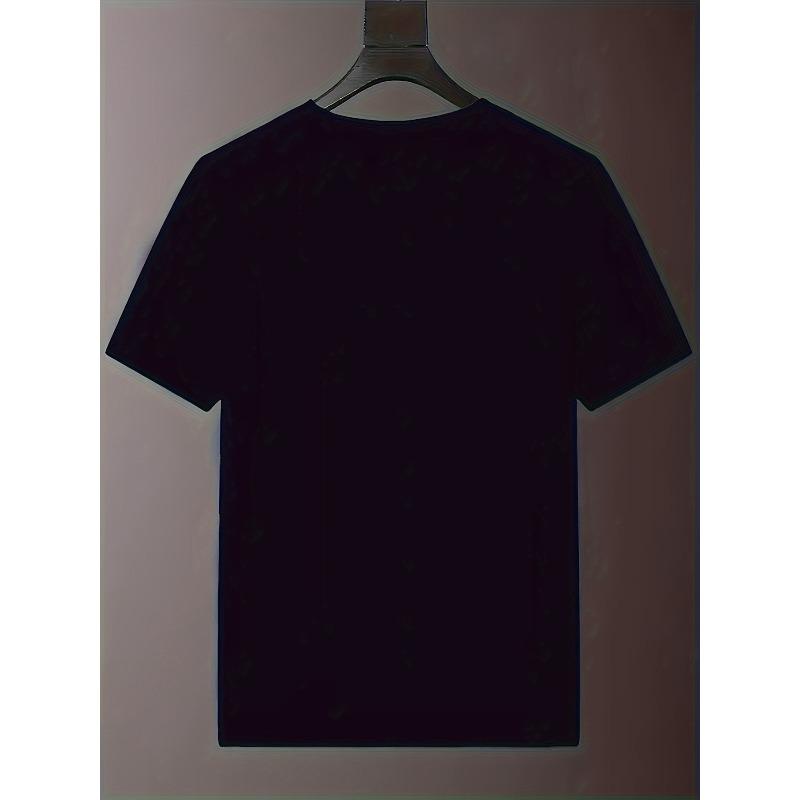 European Sizes Men'S Short-Sleeve Print T-Shirt Crew Neck Comfortable Fashionable Tee Tops for Men Casual Regular Fit
