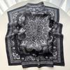 Luxury Square Scarf For Women Elegant Ladies Hijab Paisley Print Neckerchief Shawl For Travel Soft Stain Imitation Silk Scarves