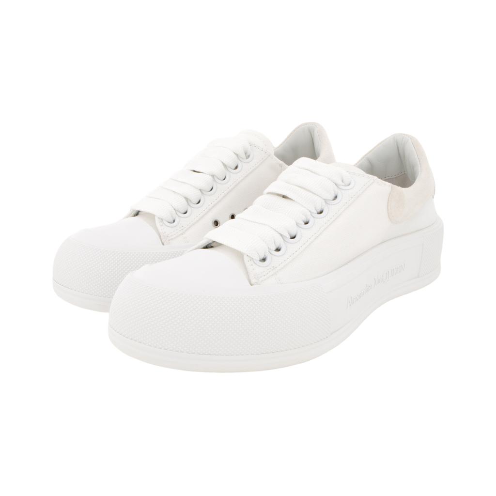 (WMNS) Alexander McQueen Deck Skate Plimsoll Shoes 'White' Women's 697120W4MV79000
