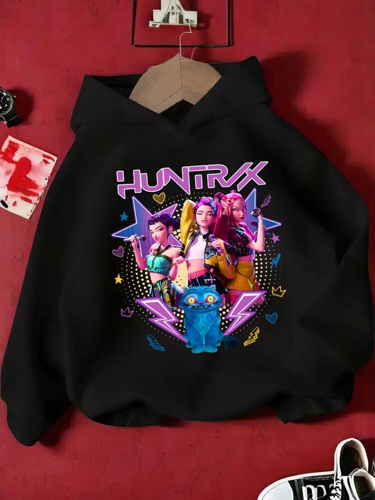 KPop Hunter Rumi Derpy Cartoon Girls Boy Hooded Sweatshirt Warm Children's Wave Fashion Casual Tops Casual Girls Clothing