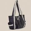 Women's Retro Polka Dot Canvas Tote Bag - Large Capacity, Versatile Single Shoulder for Commuting