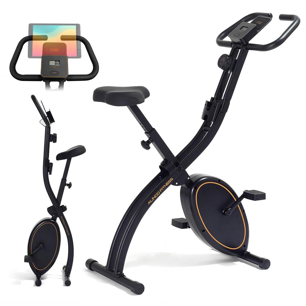 Alinco Fitness Cross Magnetic Quiet Training 8 Resistance Compact Includes Tablet Easy Matte Black (ALINCO) Bike, Bike, Resistance, Bike, Levels,