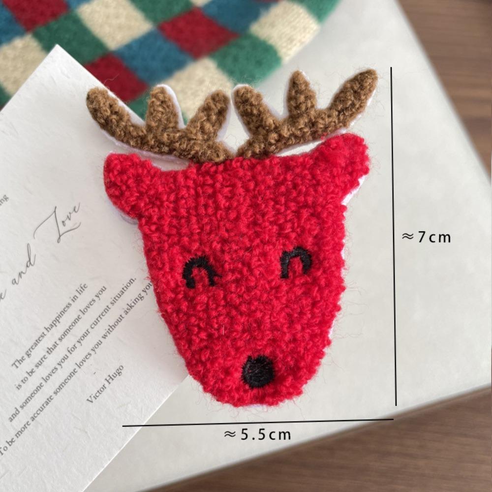 Kreativní vánoční sponka do vlasů s ledním medvědem, sněhulákem, punčochou, plyšové vánoční sponky, sob, sněhová vločka, Santa Claus, vánoční sponka do vlasů