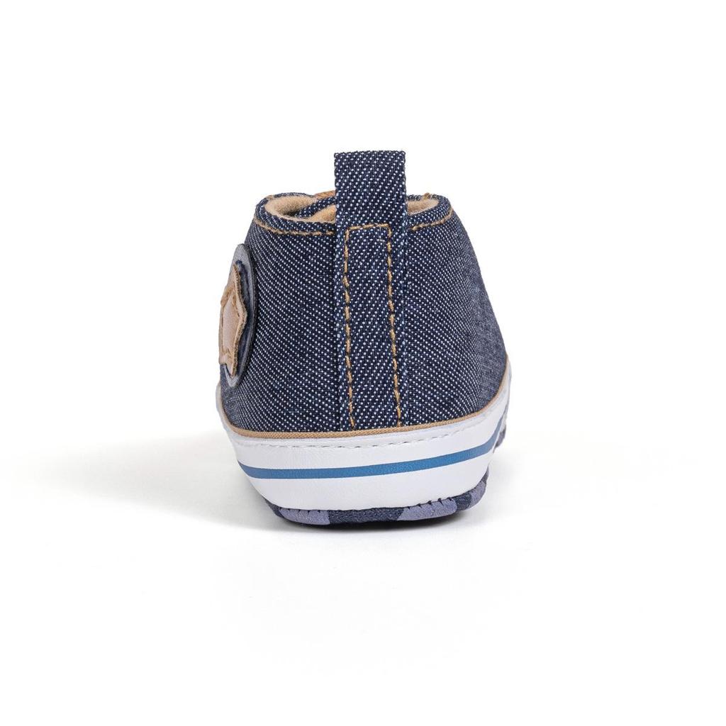 Baby Lace-up Canvas Shoes with Soft Sole & Star Design - Spring/Autumn Style