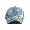 Frauen Ethnische Floral Denim Baseball Kappe Trucker Hut Einstellbar Retro