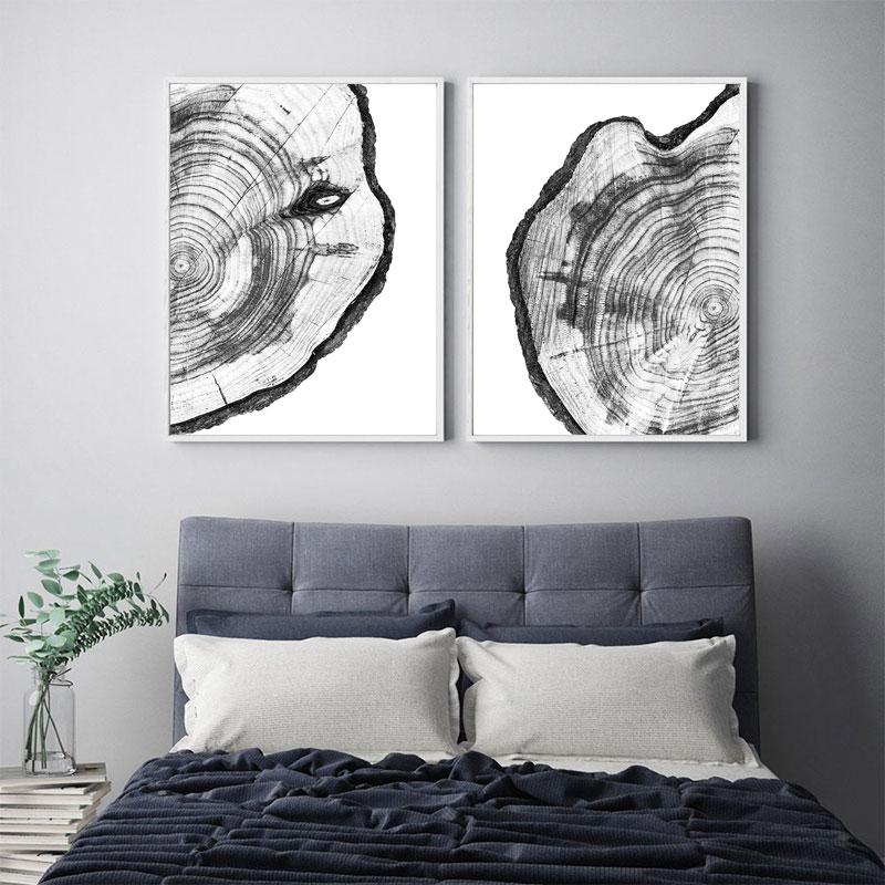 Leinwand Malerei Moderne Baum Ring Druckbare Baumstumpf Holz Scheibe Poster und Drucke Wand Kunst Bilder Wohnzimmer Wohnkultur