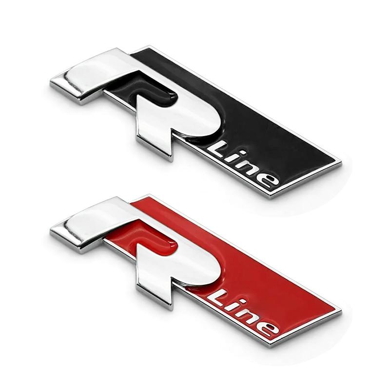 efg1 3D Metal R Line Car Trunk Emblem Sticker Auto Accessories For VW MK7 MK6 MK5 Ibiza Leon FR 2 Altea Aztec Golf-4 5 6 7 Passat