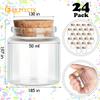 24er-Pack kleine Glasflaschen mit Korken, 50 ml / 1,7 oz, Kleine Glasgefäße Zaubergläser Klare Trankflaschen Mini-Glasflaschen mit Korken