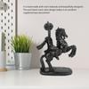 22cm Height Headless Horseman Statue with Pumpkin Horror Headless Horseman Halloween Decor Sculpture Handmade Resin All Black