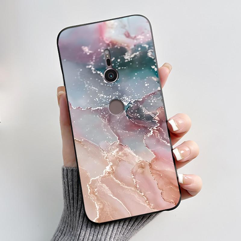 Case For sony Xperia XZ2 XZ3 Black Silicone Soft TPU Phone Case sony XZ2 XZ3 Luxury Cute Love Rabbit Funny Protective Back Cover