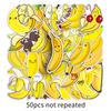 50 Banana Doodle Personality Cartoon Fruit Children's DIY Skateboard Mobile Phone Case Suitcase Sticker Waterproof