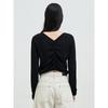 Anggae Back Rushed Pullover Black
