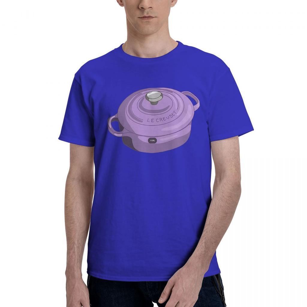 Le Creuset Bräter Aufkleber 100% Baumwolle Lässig Atmungsaktiv Bequem Oberteile Kurzarm T-Shirt Herren Geschenke