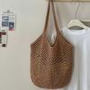 Large capacity tote bag woven bag summer shoulder bag women's hand-woven bag new holiday beach bag