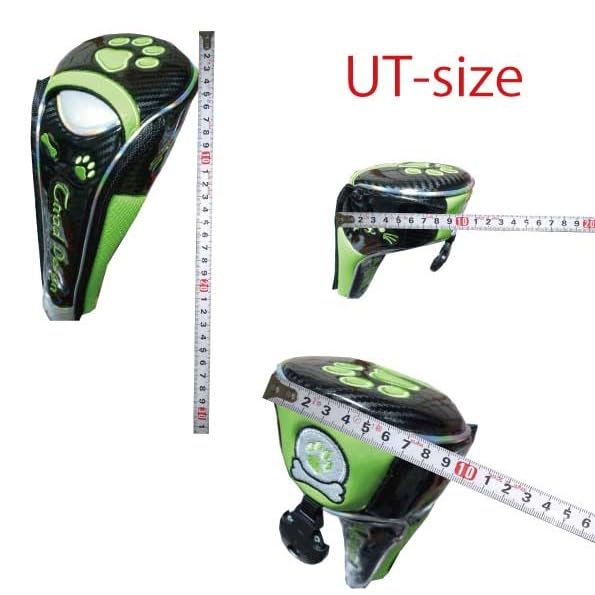 Golf Headcover for Utility Clubs, Paw Print Design with Magnetic Closure (White/Orange, for Utility Clubs)