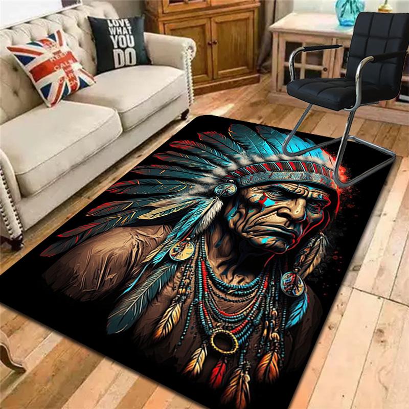 Native Americans Rug Floor Mat for Living Room or Bedroom Soft and Comfortable Carpet a Gift for Birthday and Holiday.DFF0925537
