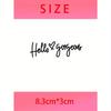 1pc Black 'Hello Gorgeous' Car Sticker, 20cm PVC, Universal Fit