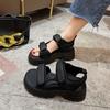Female Sandal Fashion Womens Shoes 2026 Shoes Clogs with Heel Girls Luxury Beige Beach New Summer Gladiator Low Flat Thick