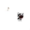 Cherub Cat Resin Figurine Sculpture Holding Pigeon Decorative Ornament for Desk Living Room Bedroom