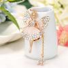 Flower Fairy Keychain Rhinestone Butterfly Wings Fairy Charm Cute Sparkly Keychain Bag Charm Gift for Women Girls