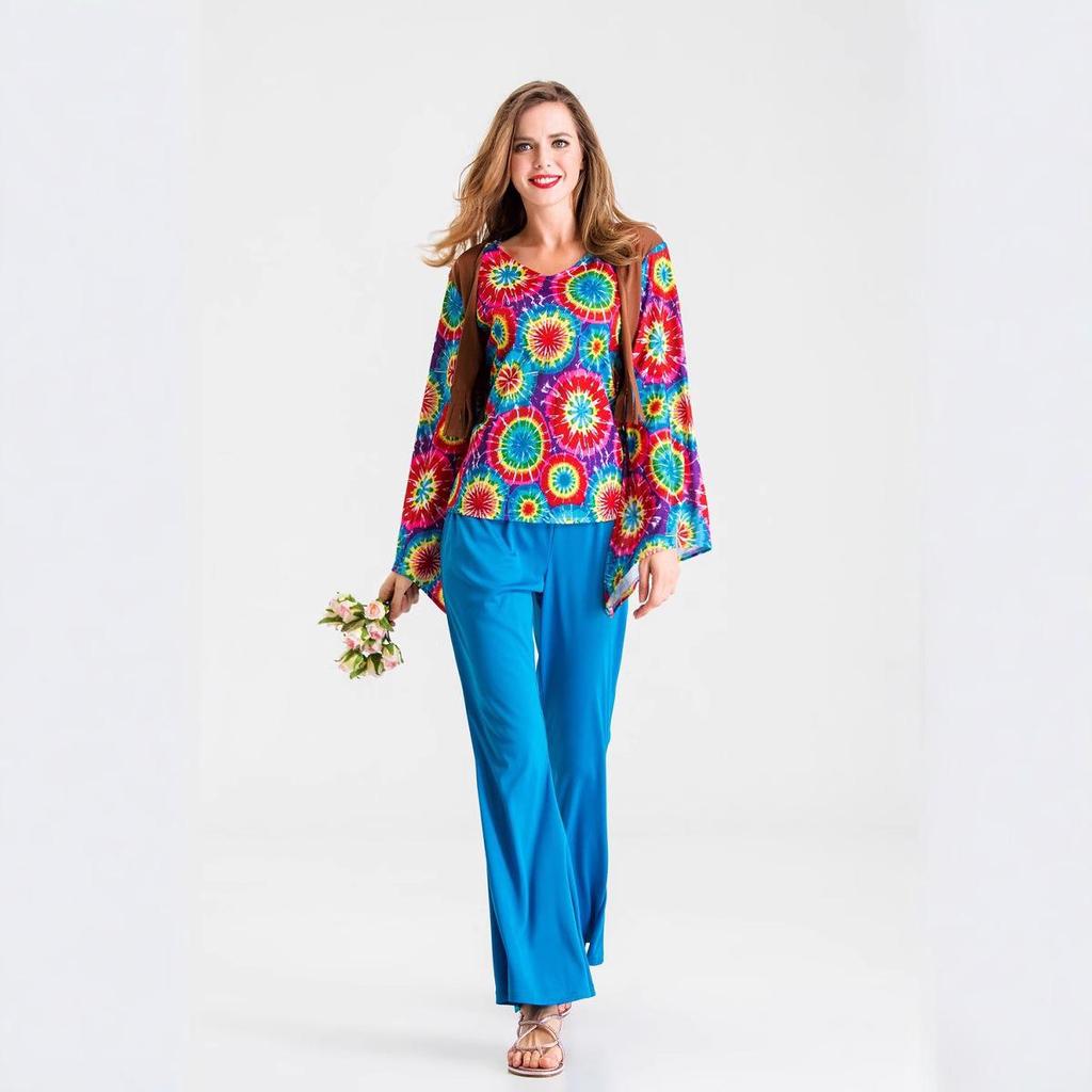 80s Hippie Halloween Unisex Costumes & Masquerade Ball Stage Attire