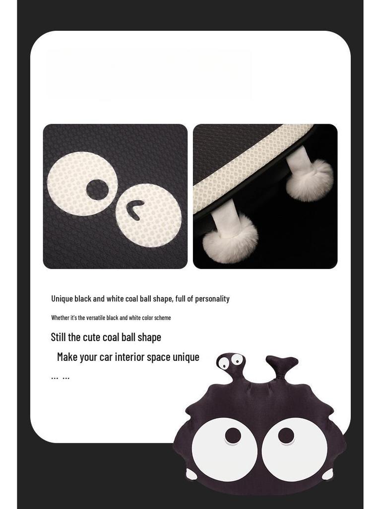 Cute Eyes & Feet Universal Car Seat Cushion for VW Golf, Sagitar, Tayron, T-Roc - All-Season Use.