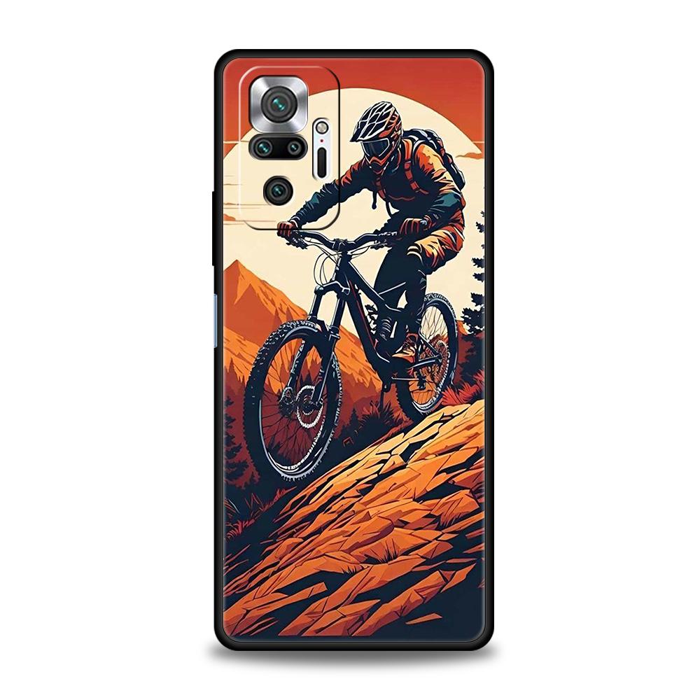 

BIKE Cycling Art Phone Case Cover for Redmi 14C 10C Note 14 13 12 10 11 Pro Plus 7 8T K40 K50 Gaming Pro Plus 5G Soft Shell Bags Redmi Note 11 Pro