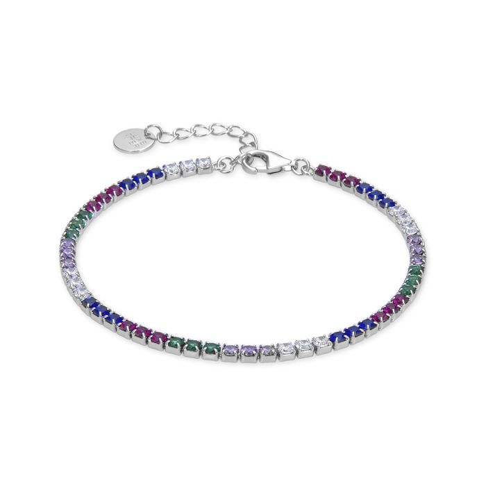Bracelet - LUXENTER - Tahu - Argent 925 - Zircone Multicolore - Plaqué Rhodium