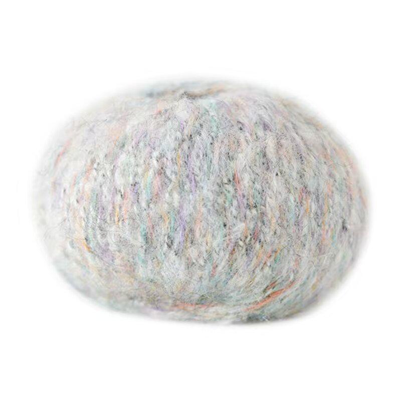 Hand-Knitted Colorful Mohair Scarf, Sweater, Hat – Seven-Color Fine Spinning Yarn