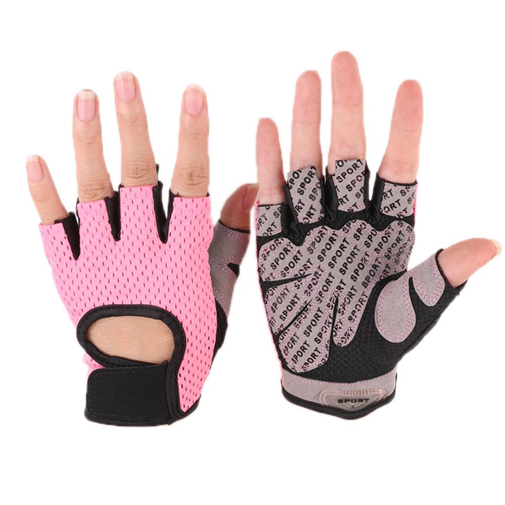 Half Finger Gloves for Men and Women Outdoor Mountaineering Thin Breathable Mesh Shock Absorbing and Sun Protection Training Cycling Gloves