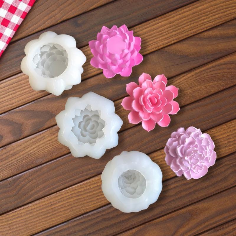 Flower Themed Silicone Candle Molds for Epoxy Resin Handmade Candle Soap Fondant Candy Cake Molds Chocolate Molds